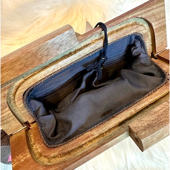 •NWT• chloe and lex charcoal stitched beaded/embroidered celebration clutch - Picture 6 of 12